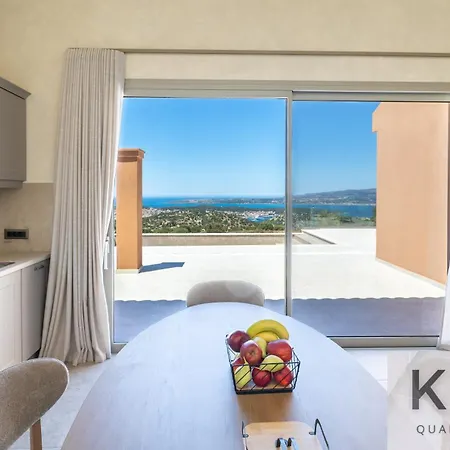 Akrothea With Panoramic View And Private Pool 빌라 Razáta