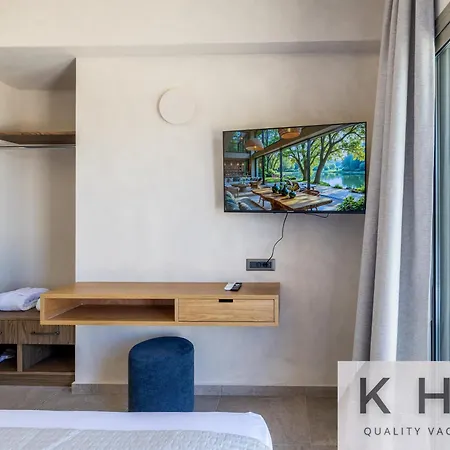 Akrothea With Panoramic View And Private Pool 빌라