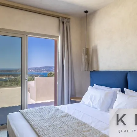 Akrothea With Panoramic View And Private Pool 빌라 *